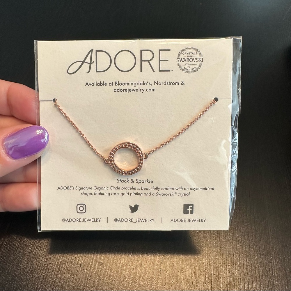 Adore Rose Gold Circle Bracelet